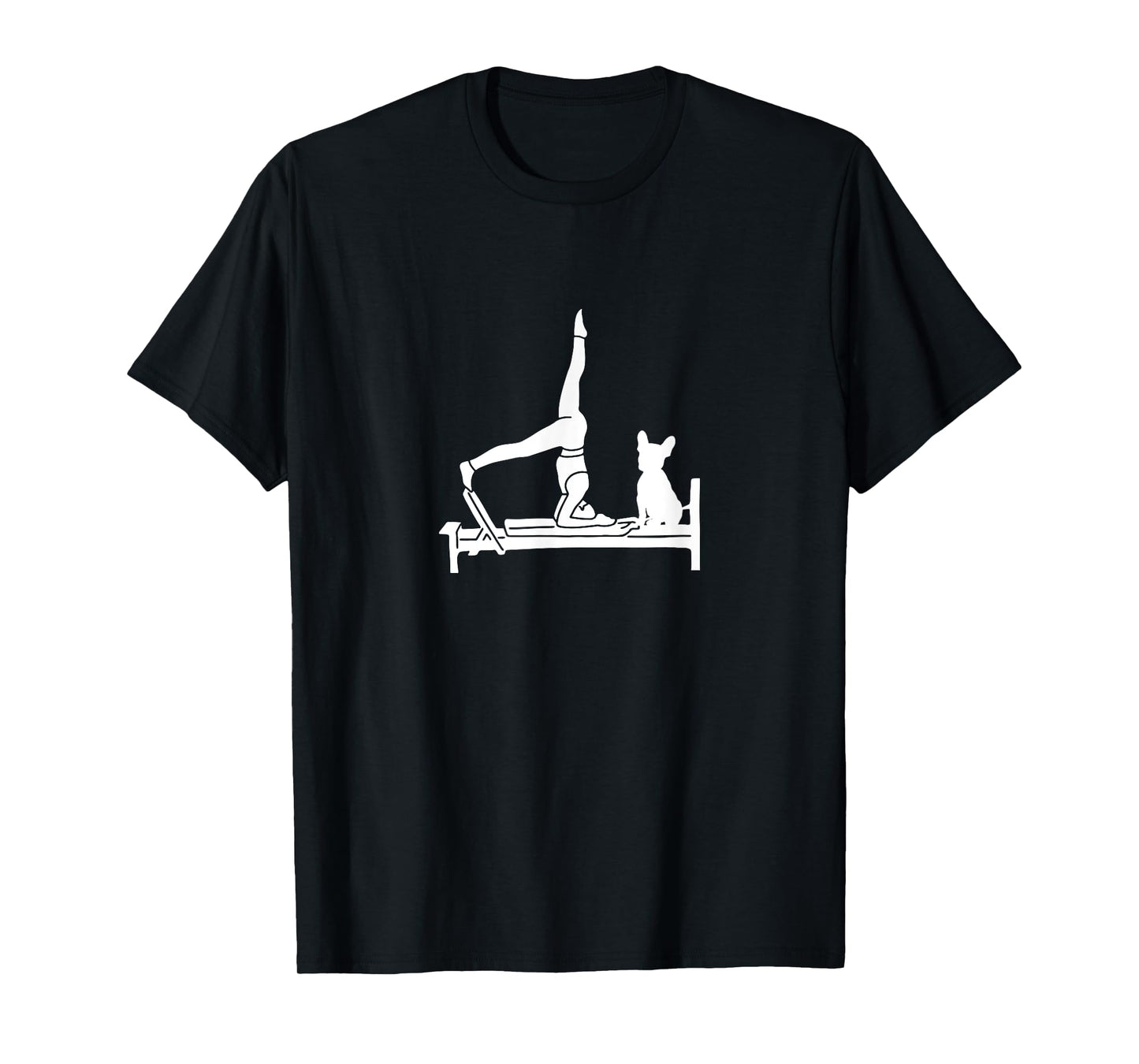 Funny Reformer Pilates with French Bulldog Men Women T-Shirt