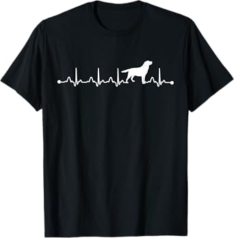 Labrador Retriever Heartbeat ECG Funny Dog Mom Men Women Girls Kids T-Shirt