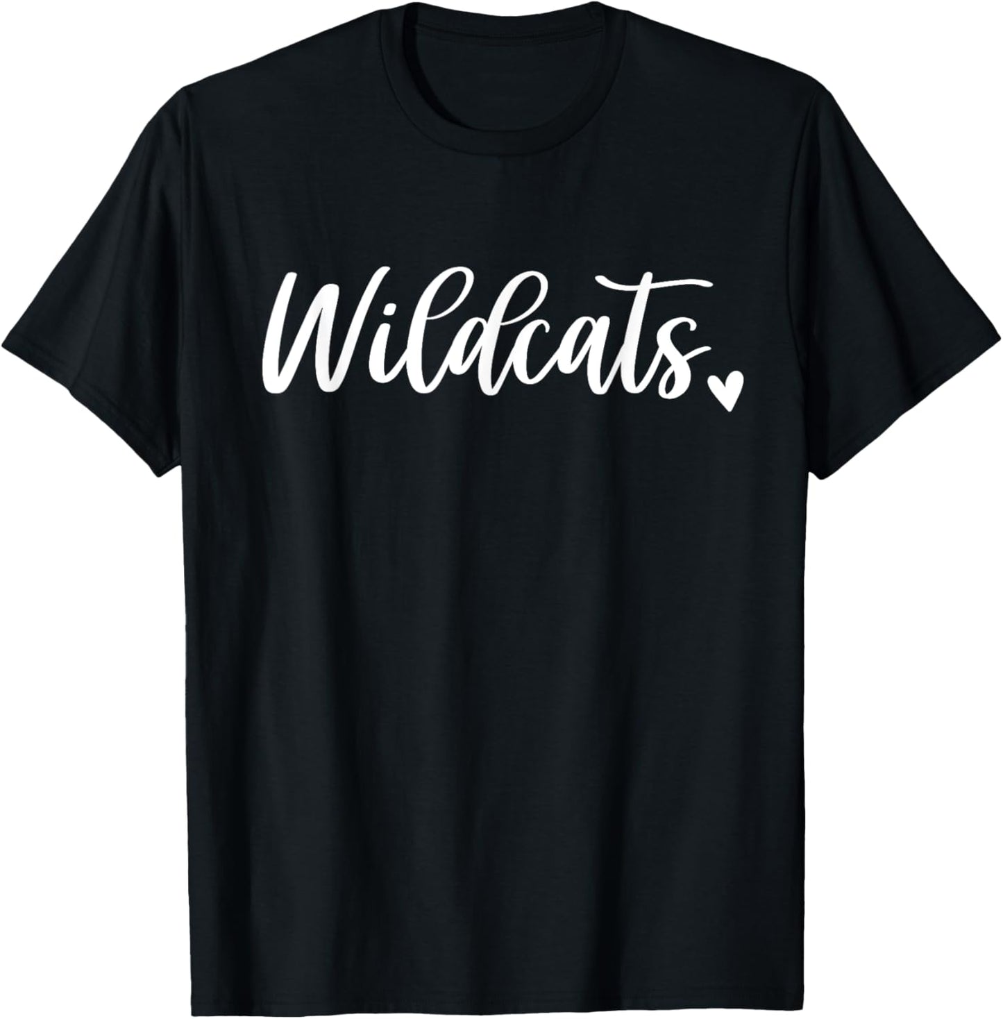 Wildcats Cute Heart Sports Teams Women T-Shirt