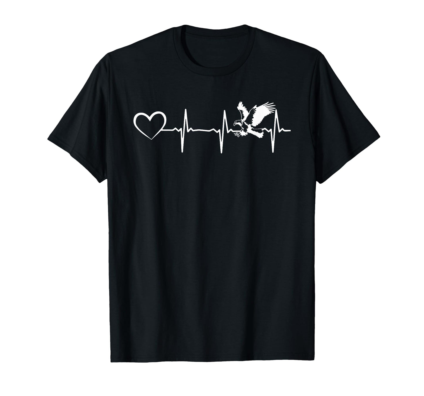 Eagle Heartline Heart Eagle Bird - Bald Eagle Heartbeat T-Shirt