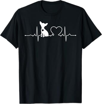 Chihuahua with Heartbeat - Chihuahua T-Shirt