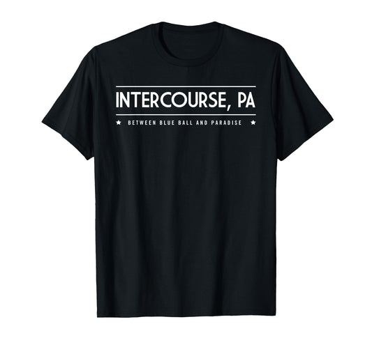 Intercourse PA T-Shirt Between Blue Ball and Paradise Tee T-Shirt
