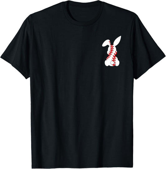 Easter Bunny Baseball Sport Easter Baseball Pocket Rabbit T-Shirt