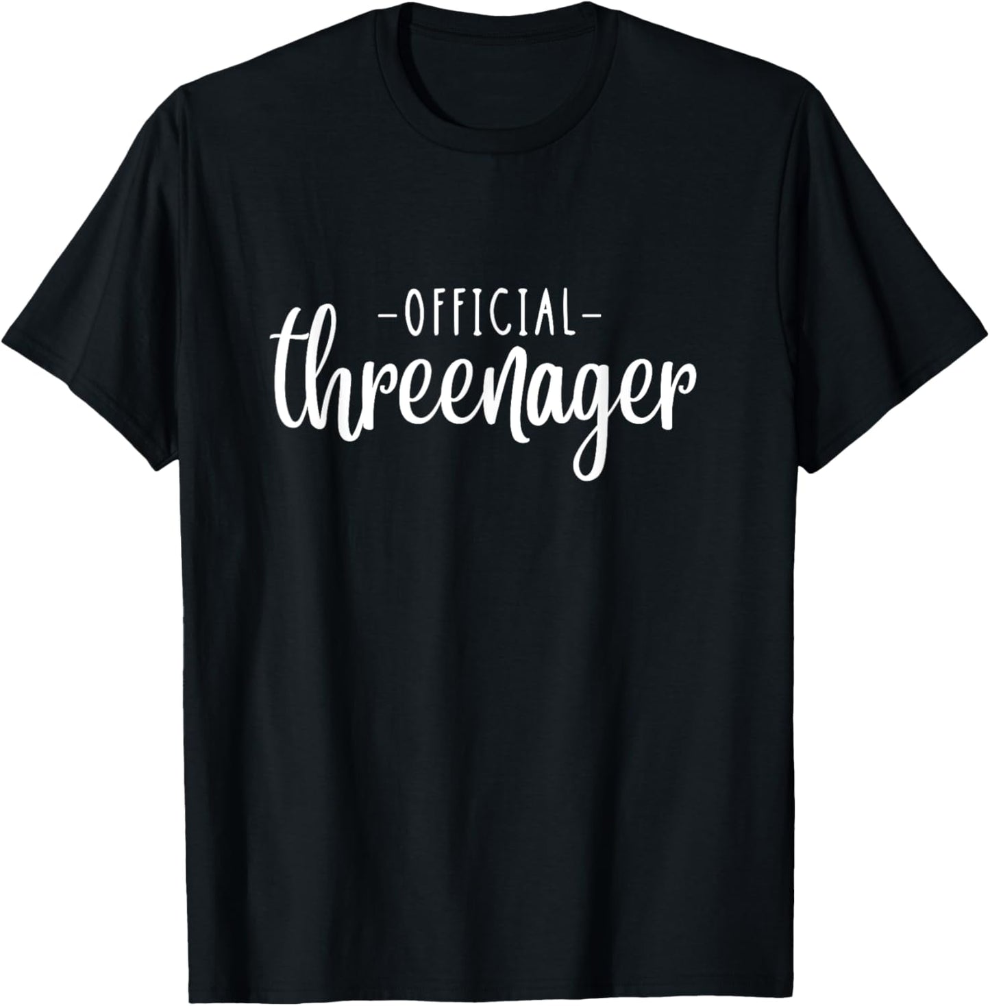 Kids Third Birthday Girls Official Threenager 3rd Party T-Shirt