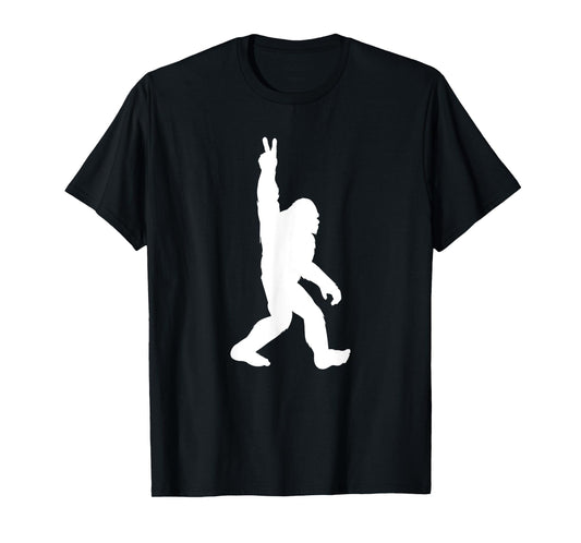 Bigfoot Victory Peace Sign T-Shirt