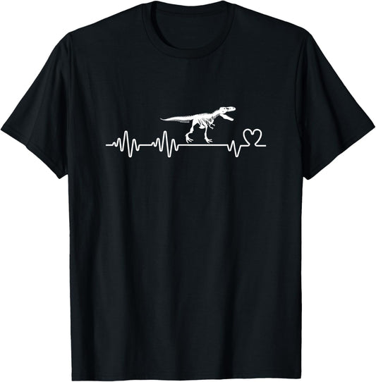 Paleontology Heartbeat Men Women Funny Paleontologist T-Shirt