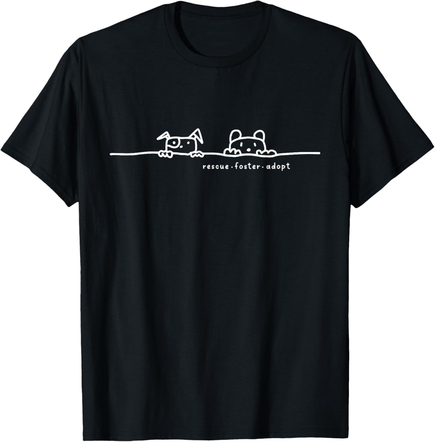 Rescue Foster Adopt Cats and Dogs Art T-Shirt