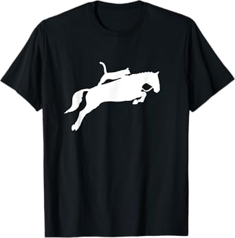 Horseback Riding Cat T Shirt Funny Cat Horse Gift T-Shirt