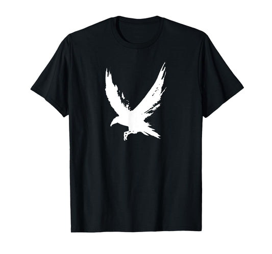 Crow Raven Shirt Distressed Flying Bird Crow Tee Shirt T-Shirt