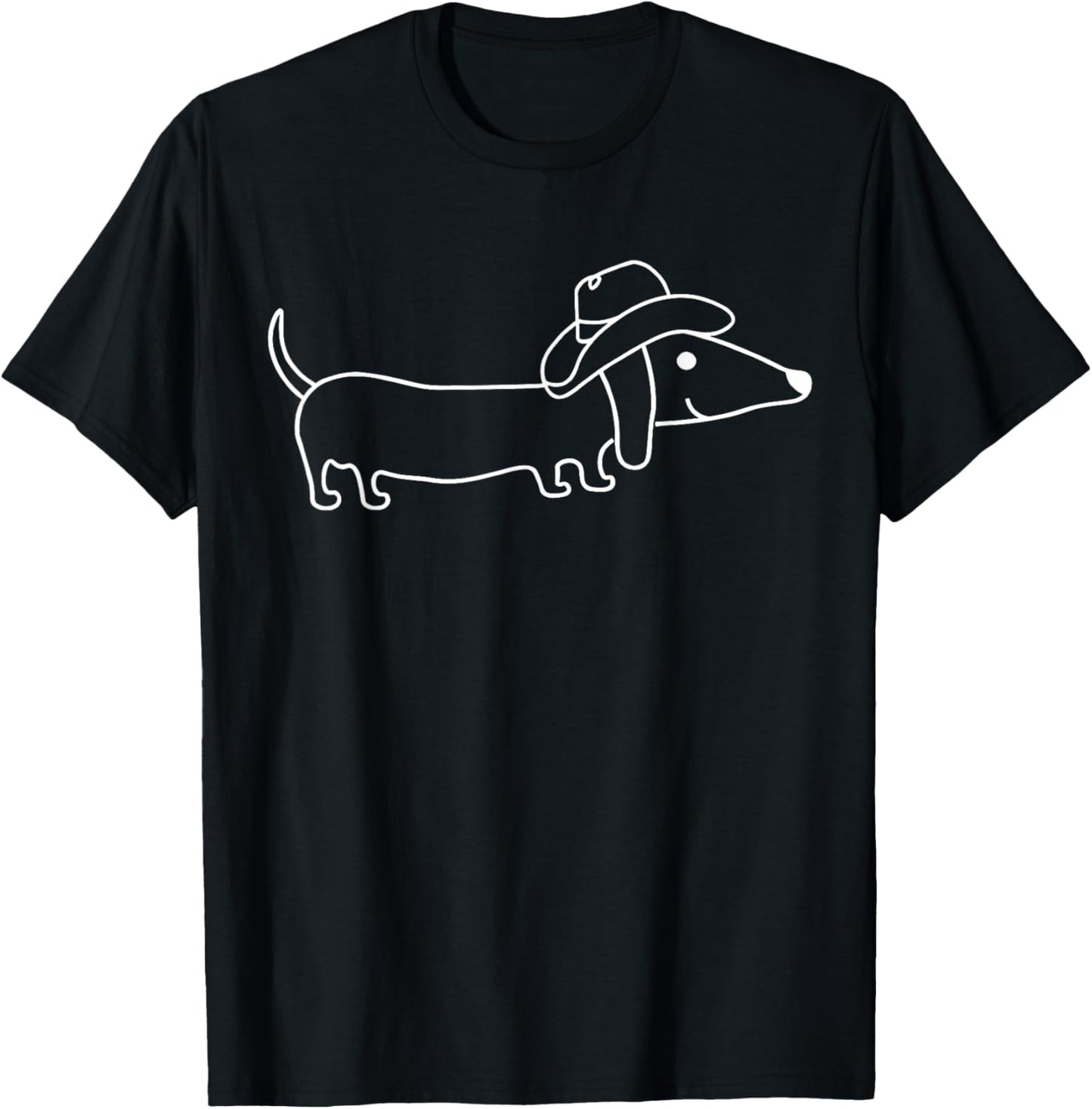Cute Cowboy Dachshund Western Doxie Cowboy Hat Pet Lover T-Shirt
