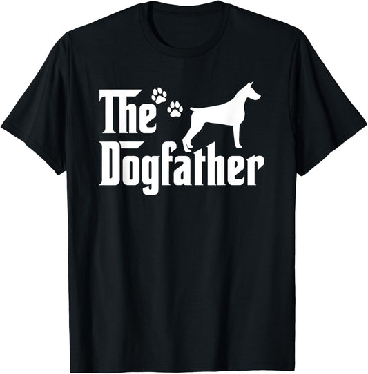 The Dogfather Tee Fathers day Gift Dad - Dog Lover Doberman T-Shirt