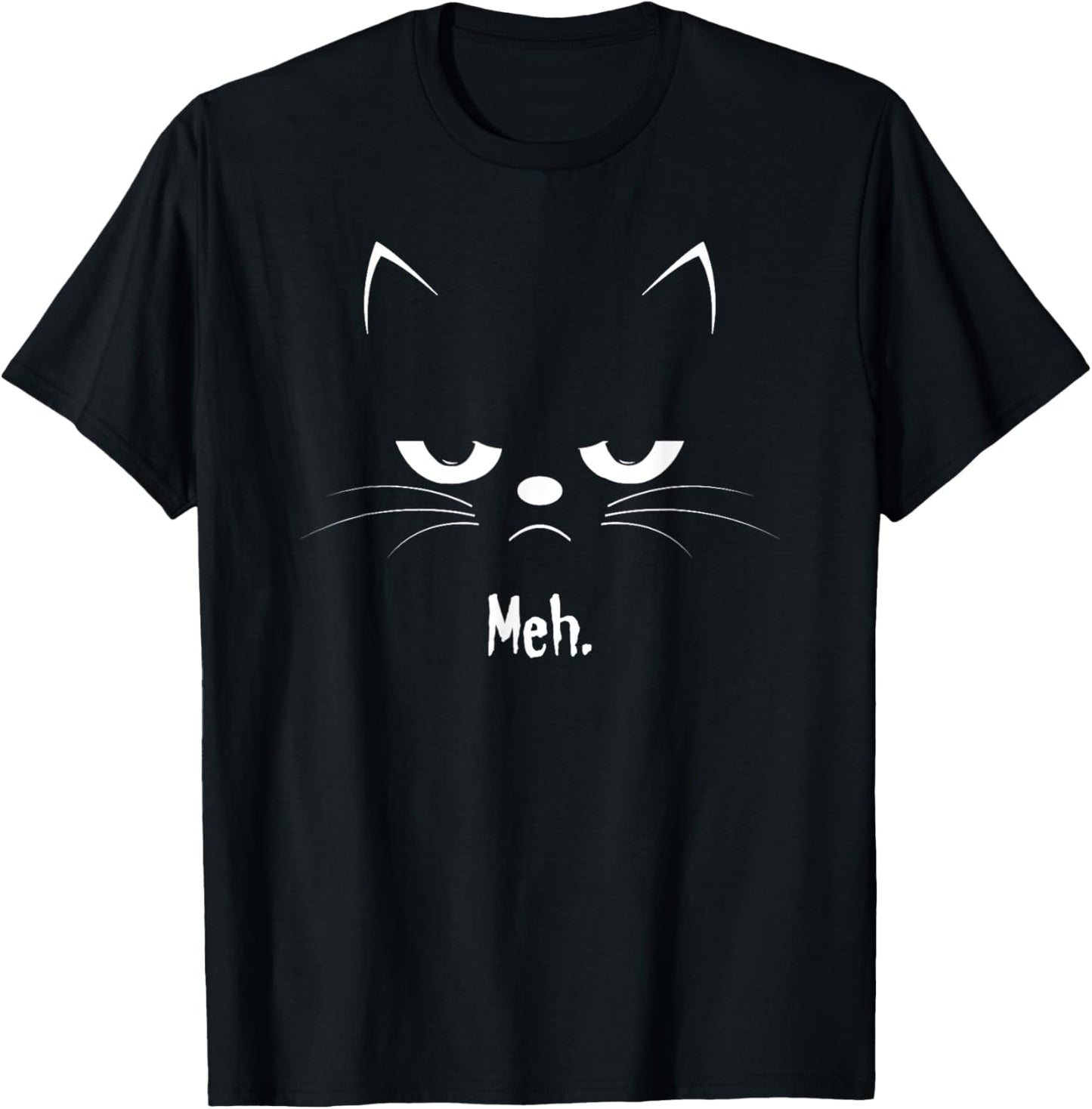 Sarcastic Funny Angry Cat MEH Halloween Costume T-Shirt
