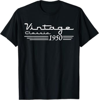 Vintage 75th Birthday Decorations Vintage 1950 75 Years Old T-Shirt