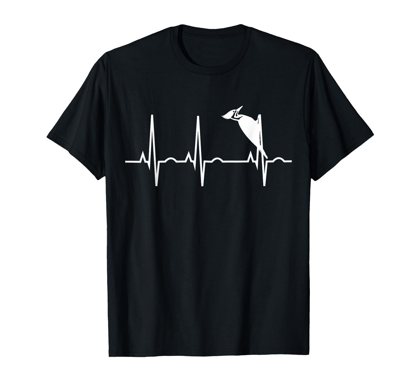 Pileated Woodpecker Shirt - Bird Lover Heartbeat Gift T-Shirt