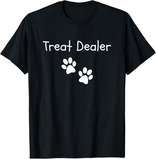Treat Dealer Dog Paw Print Funny Dog Lover T-Shirt