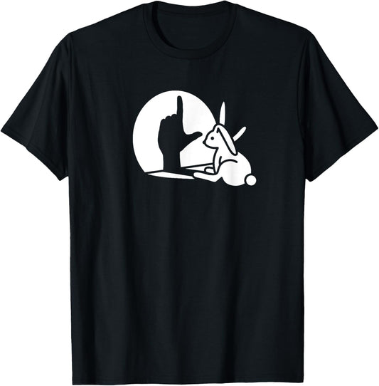 Loser funny Rabbit shadow hand sign language bunny humor T-Shirt