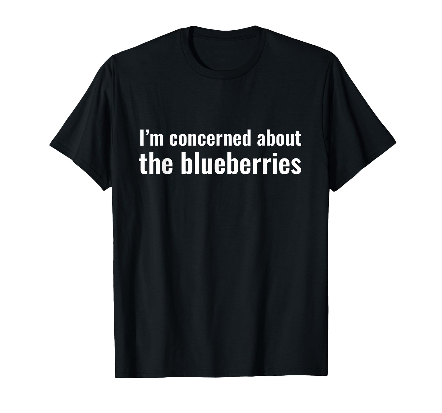 I'm Concerned About The Blueberries Funny Meme Joke T-Shirt