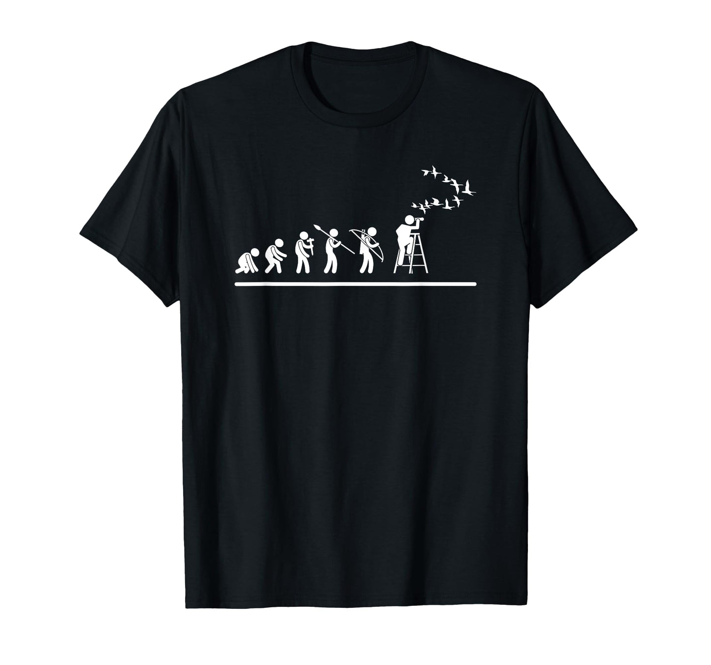 Funny Birding Watch Designs Bird Watching Evolution Funny Bird Watching T-Shirt