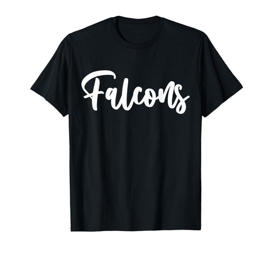 Falcons School Sports Team Mascot Town Go College Athlete T-Shirt