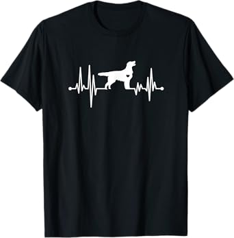 Flat-Coated Retriever Heartbeat Flat-Coat Dog Lover T-Shirt