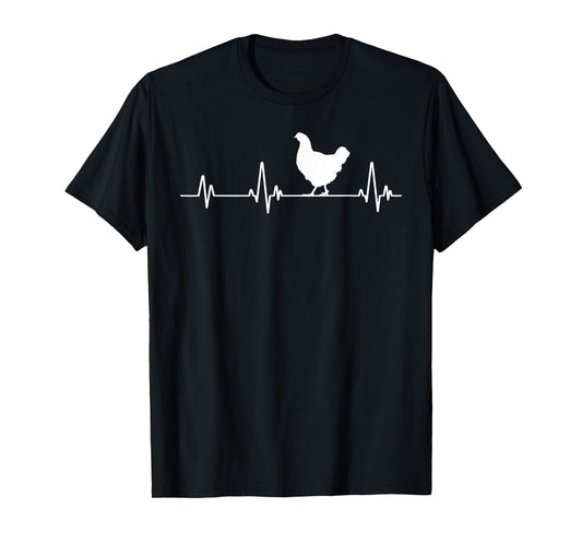 Chicken Heartbeat Pulse Cool Funny Chicken T-Shirt