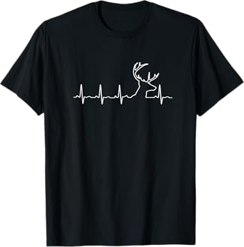 Deer Hunting Hunt Heartbeat Shirt T-Shirt