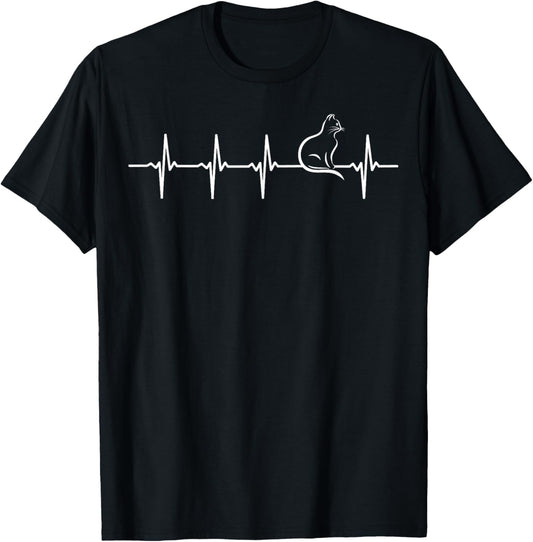 Cat heartbeat t-shirt for cat lovers T-Shirt