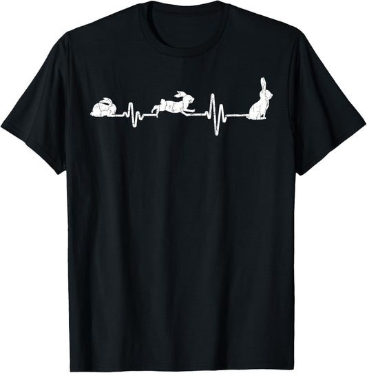 Rabbit Heartbeat Funny Graphic Bunny T-Shirt