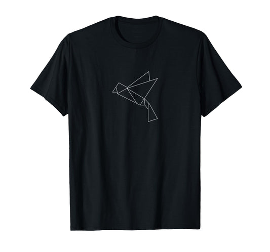 Abstract Geometric Cute Pigeon Bird Minimalist Line art T-Shirt