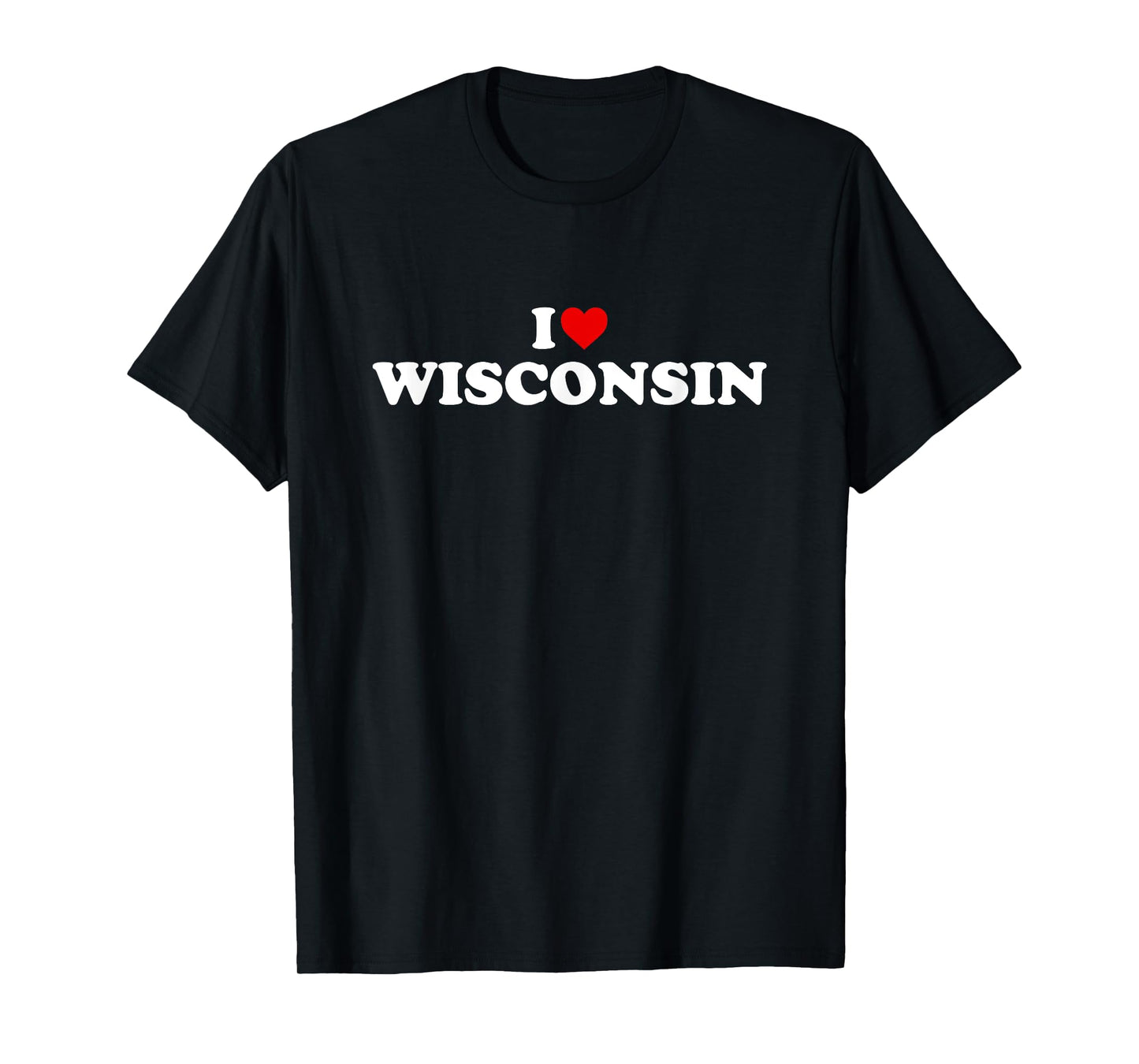I Love Wisconsin Heart T-Shirt