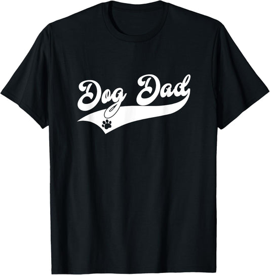 Dog Dad - Athletic Design Style - Funny Dog Paw - Classic T-Shirt