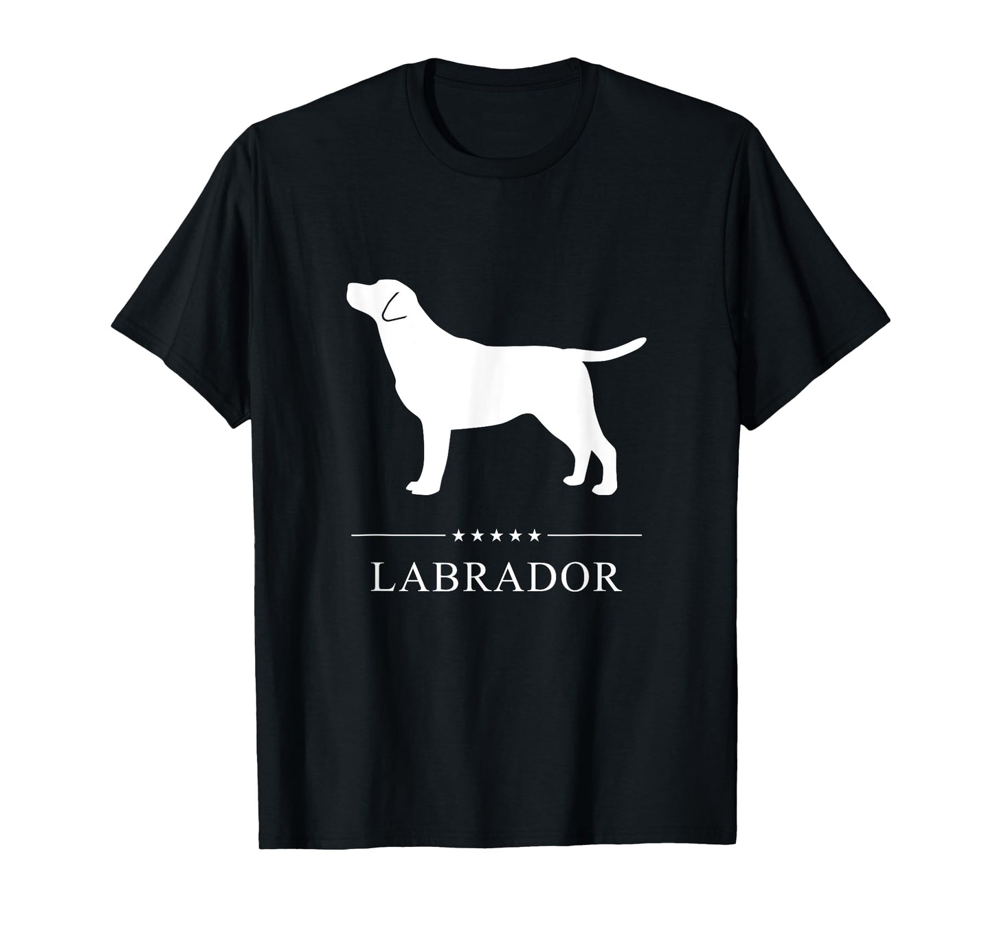 Labrador Dog White Silhouette T-Shirt
