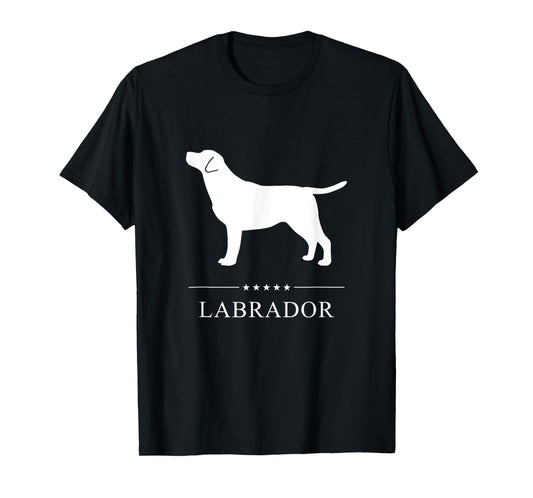 Labrador Dog White Silhouette T-Shirt