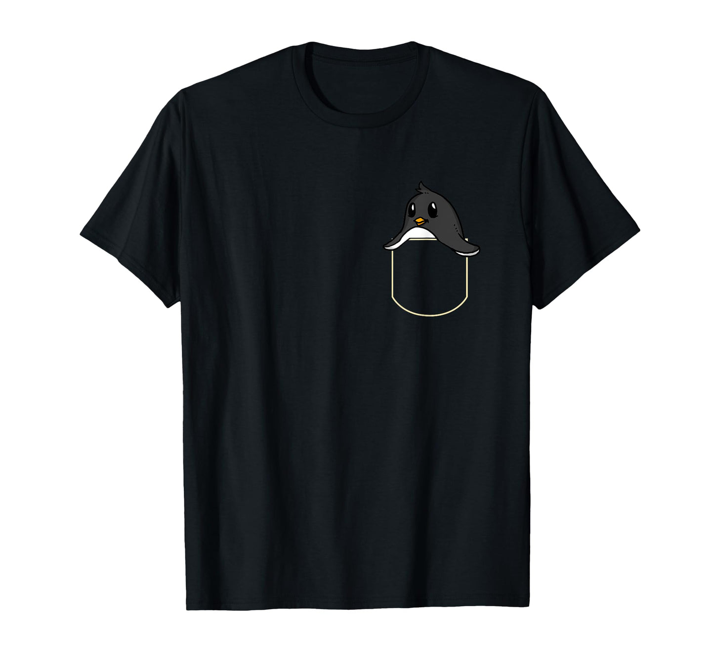 Witzige Pinguin Geschenkidee Funny Penguin In The Chest Pocket Gift Penguin Pocket T-Shirt