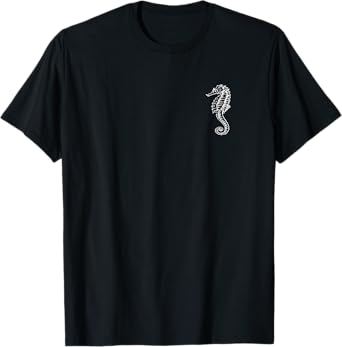 White Seahorse Sea Horse Vintage Design T-Shirt T-Shirt