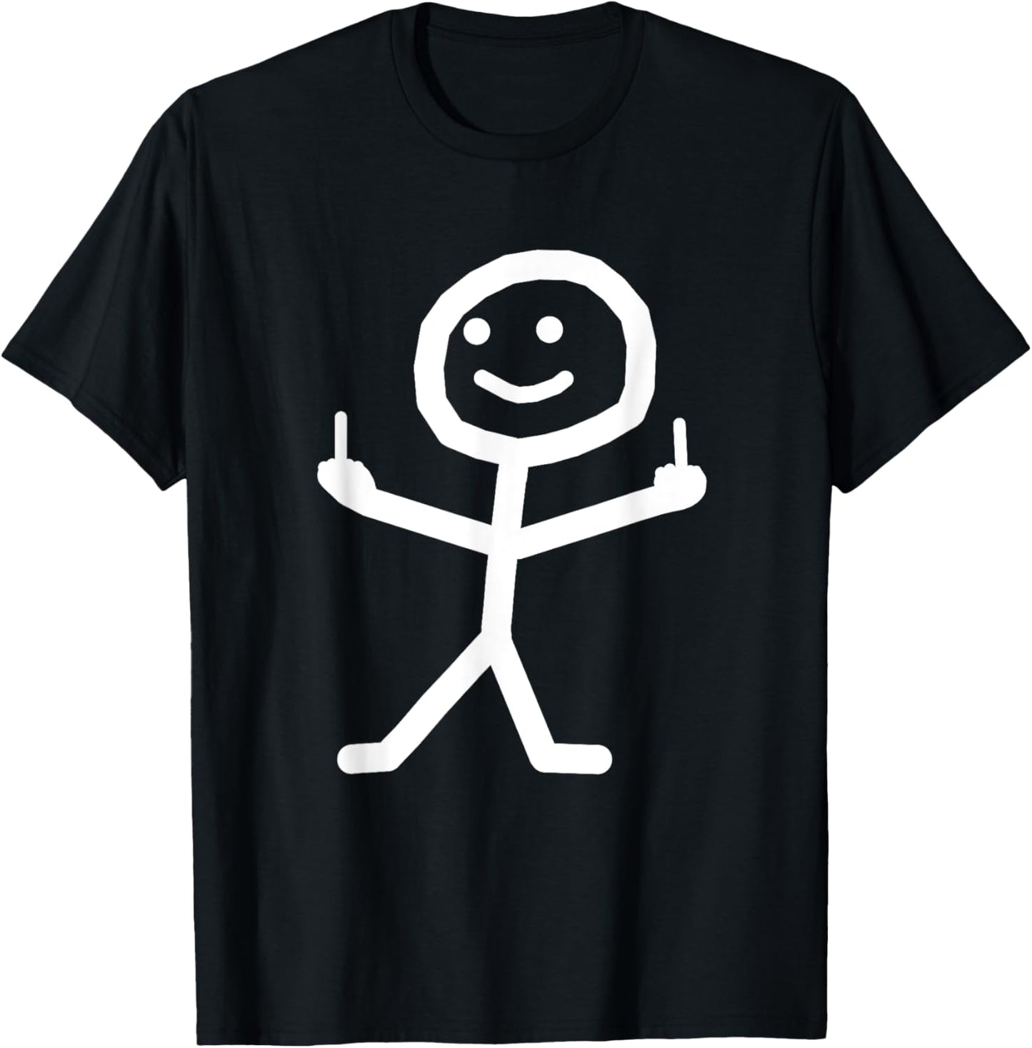 Funny stick man with middle finger gift T-Shirt