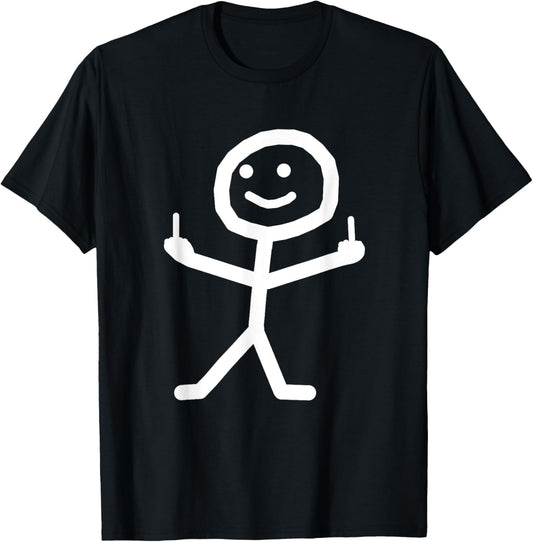 Funny stick man with middle finger gift T-Shirt