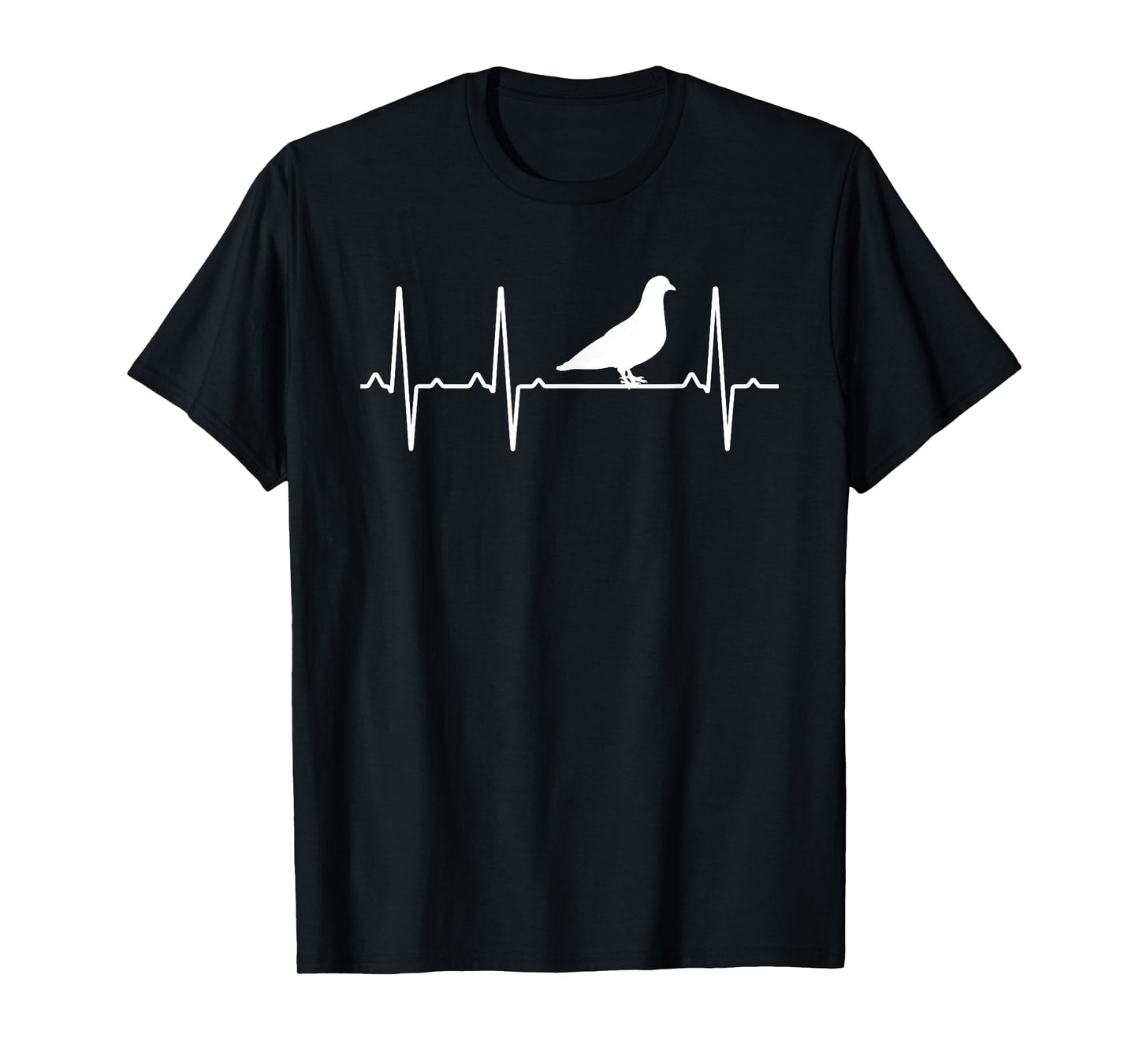 Pigeon Heartbeat Gift For Men Women Bandtail Bird Dove Lover T-Shirt