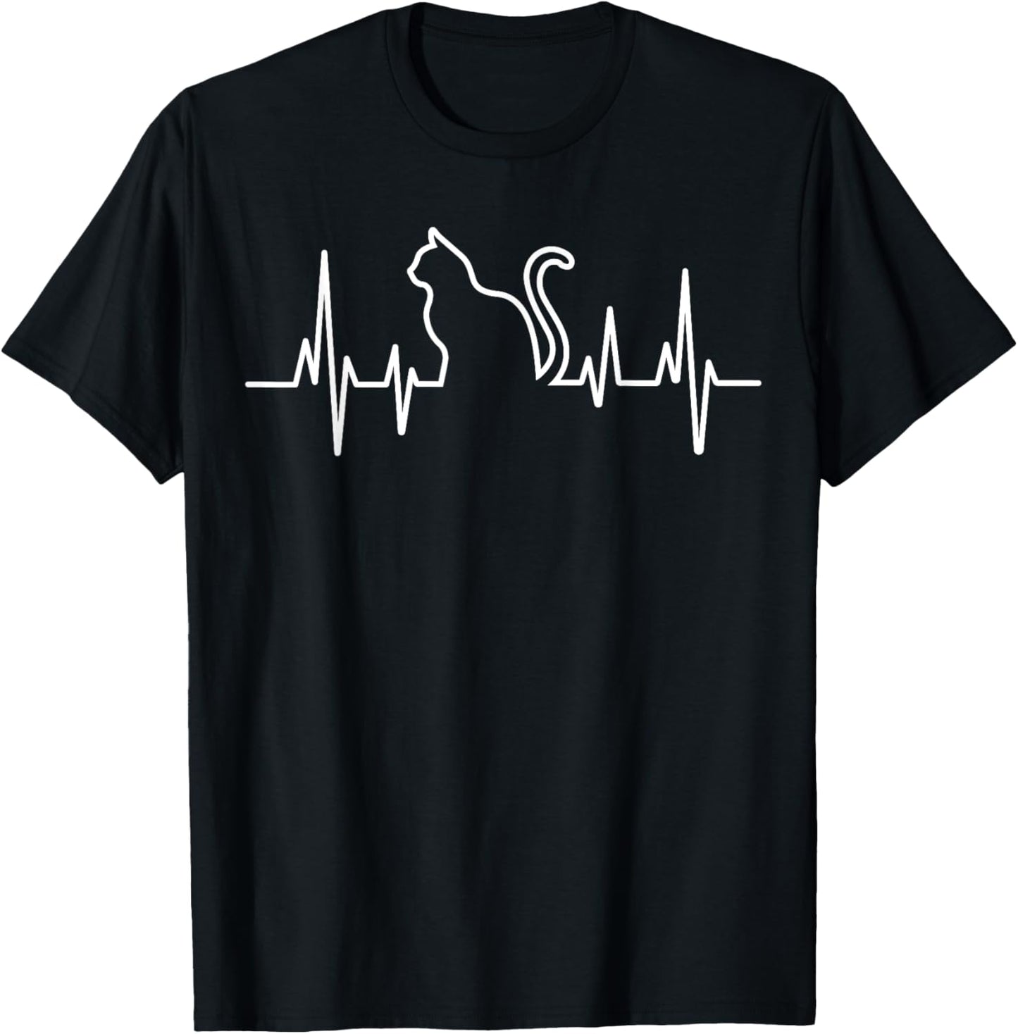 CAT HEARTBEAT Shirt Heart Beat for Mom Dad Kitty Cat Lovers T-Shirt