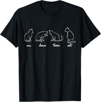 Un Deux Trois Cat Cats French Pet T-Shirt