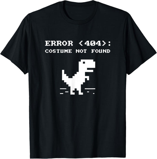 404 Error Costume Not Found Shirt Funny Halloween Internet T-Shirt