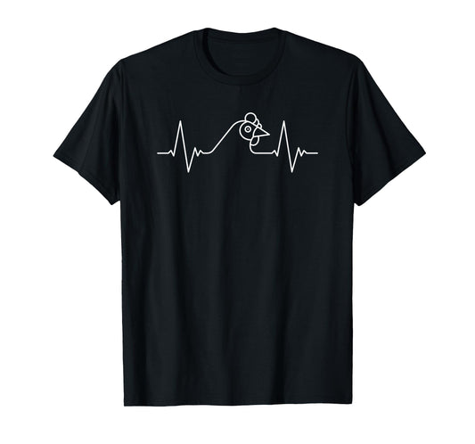 Chicken Heartbeat or EKG Pulse Line Poultry for Farmer T-Shirt