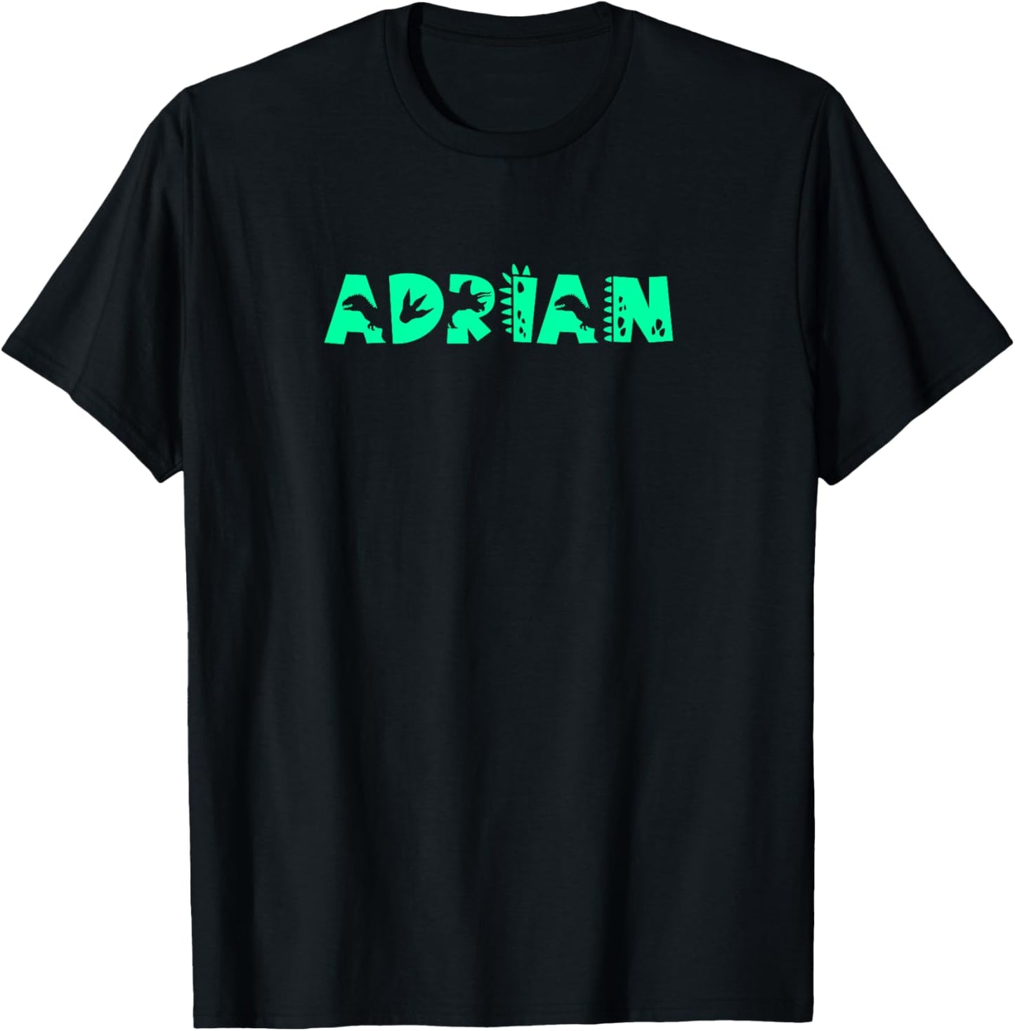 Adrian Personalized Boys Dinosaur T Rex Cute Custom T-Shirt