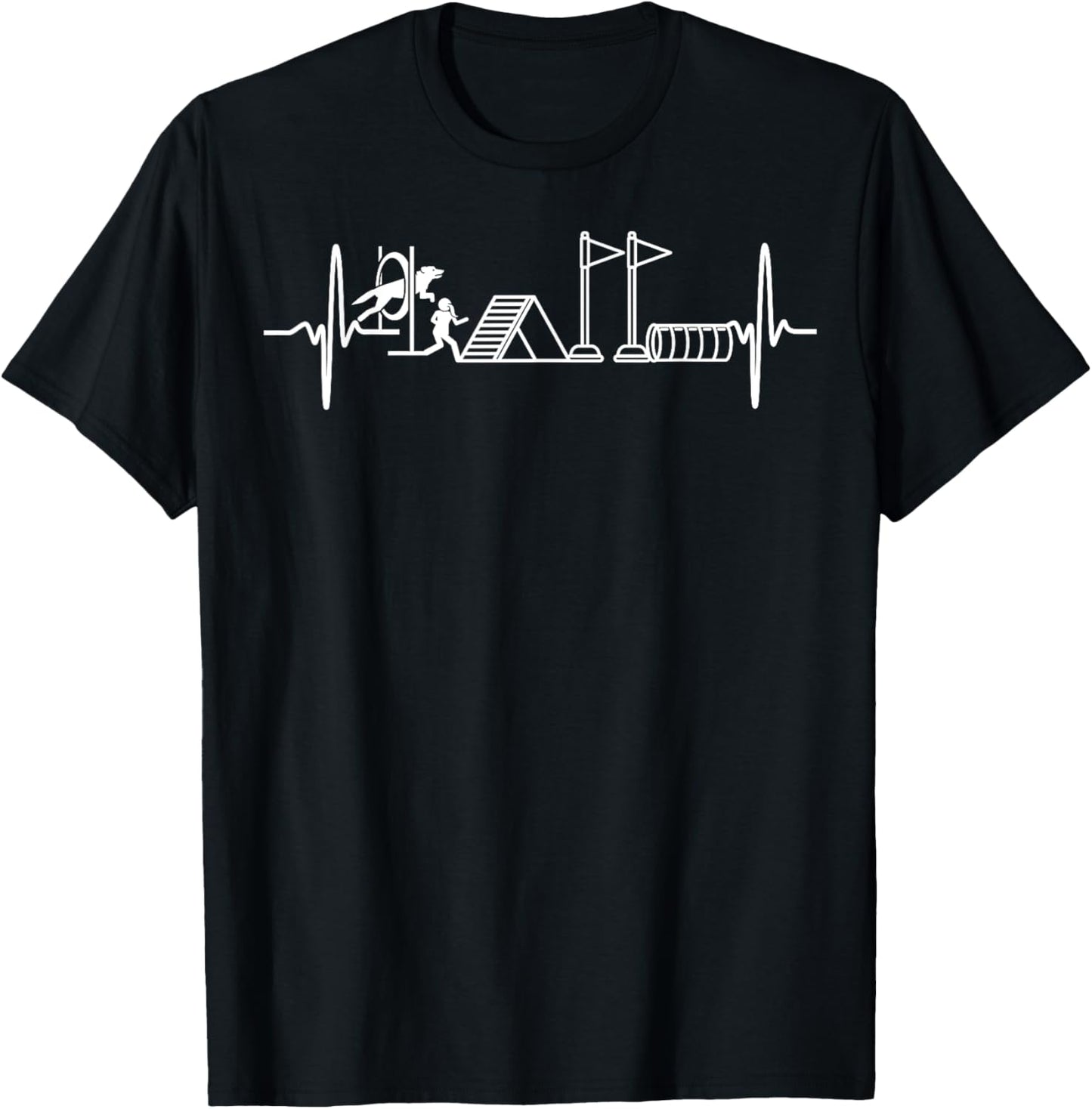Agility Heartbeat, Dog Agility Lovers T-Shirt