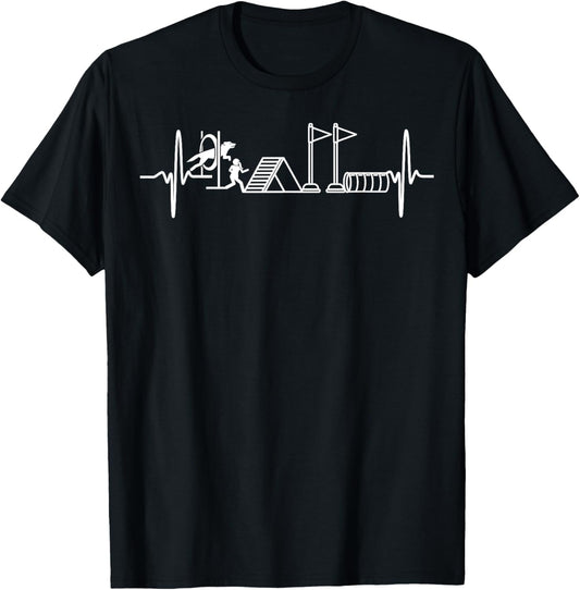 Agility Heartbeat, Dog Agility Lovers T-Shirt