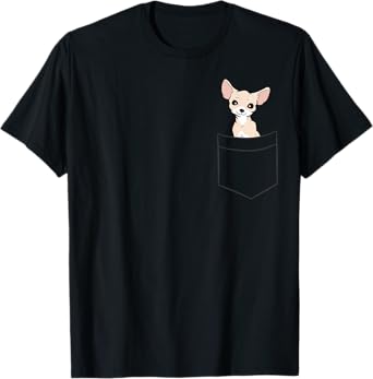 Chihuahua In a Pocket Cute Pocket Chihuahua Dog T-Shirt