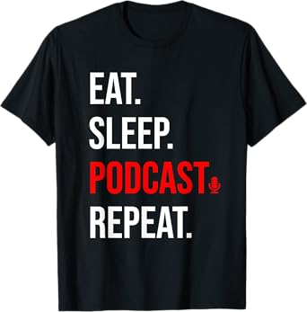 Funny Podcast Design For Men Women Podcasting Disc Jockey T-Shirt
