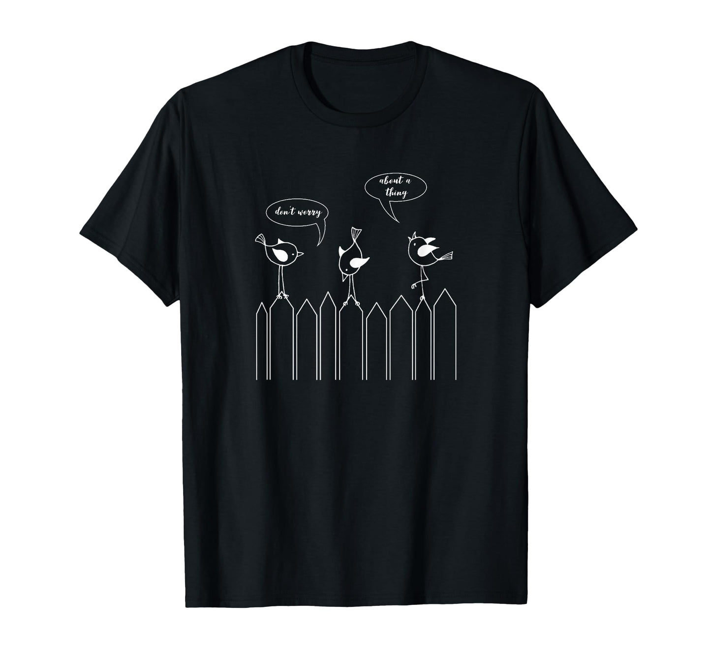 3 Cute Little Birdies Sing Don't Worry About A Thing T-Shirt T-Shirt