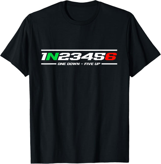 1N23456 Motorcycle Motorcyclist Shift Biker T-Shirt