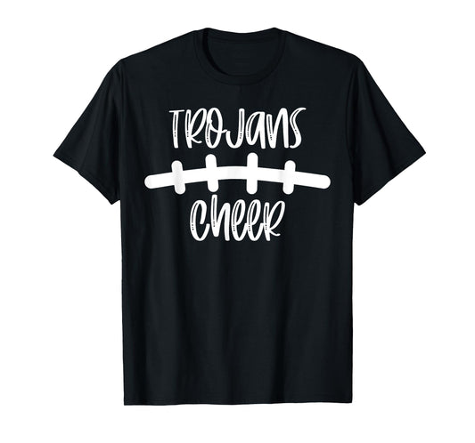 Trojans Cheer School Spirit Football Team Mascot Game Night T-Shirt